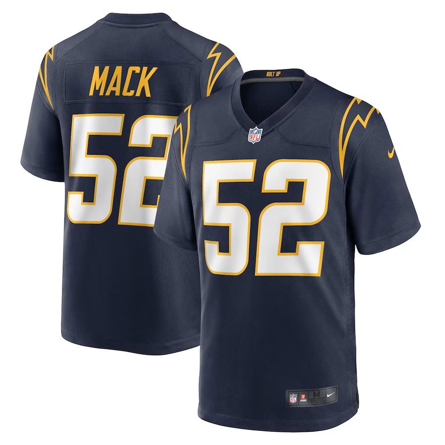 Men Los Angeles Chargers #52 Khalil Mack 2025 Nike Navy Alternate Game NFL Jersey->los angeles chargers->NFL Jersey